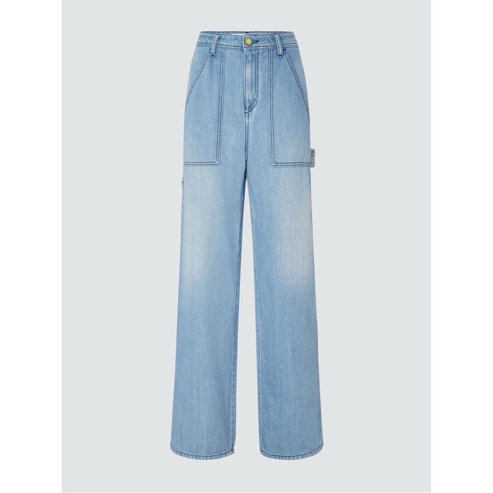 NWT Jacob Cohën Leonie Light Blue Jeans Floral Embroidery